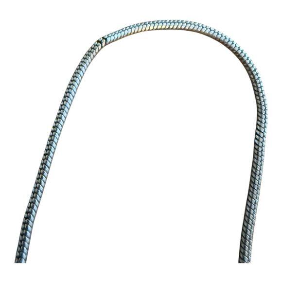 Kendra Scott Mara Tess Silver Plated Druzy Necklace Gray Drusy Stone Snake Chain - Picture 5 of 8